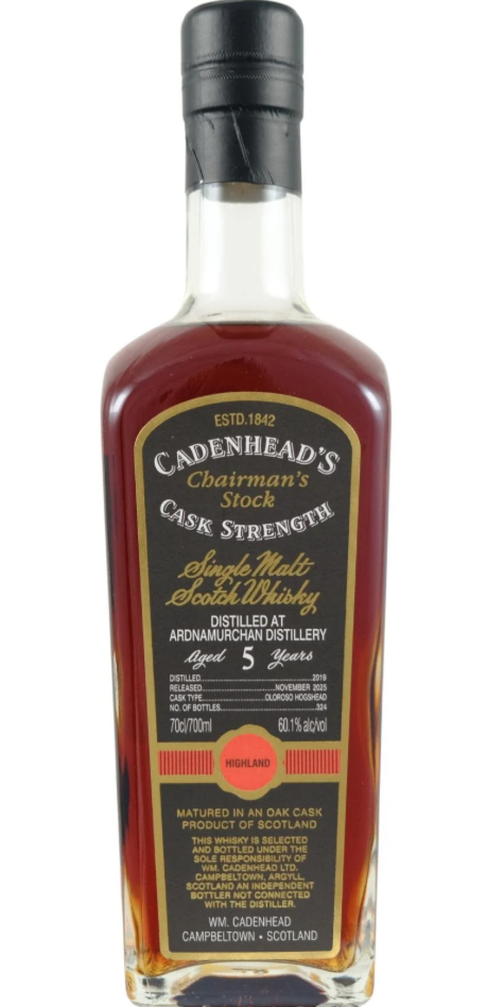 Cadenhead Chairman’s Stock Ardnamurchan 5 Years Oloroso Cask 60,1%