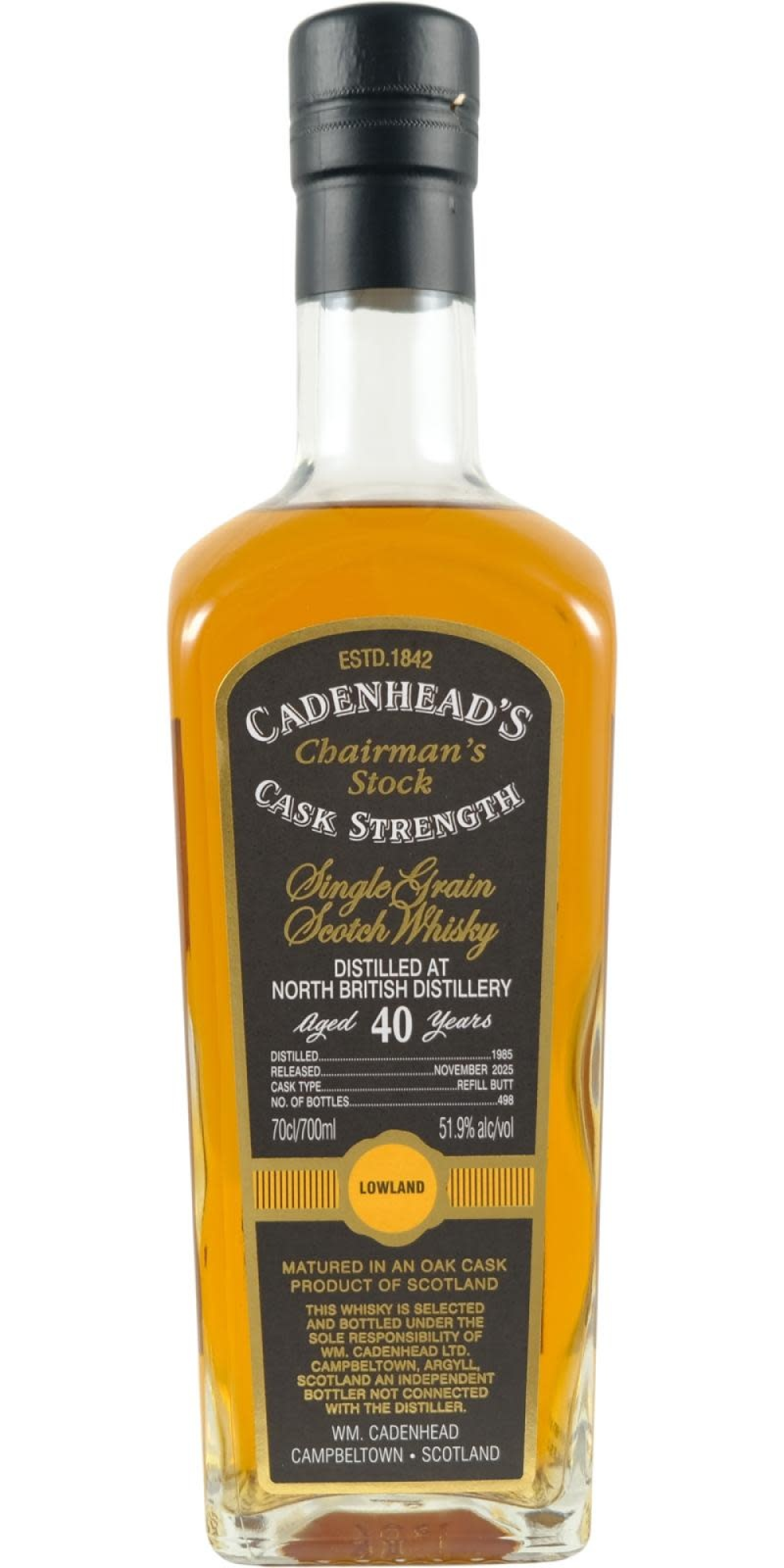 Cadenhead Chairman’s Stock North British 40 Years  Refill Butt 51,9%