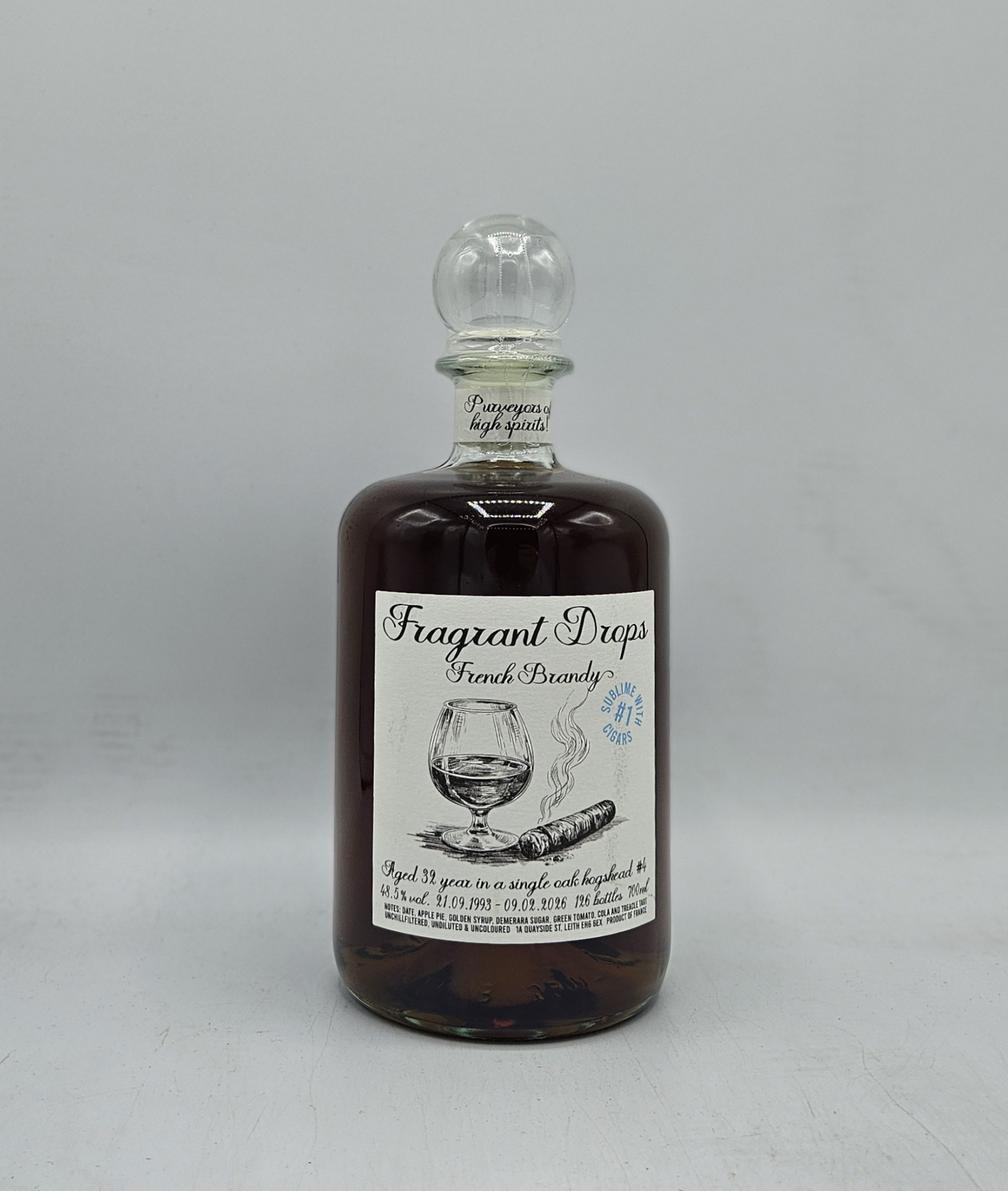 Fragrant Drops French Brandy (Cognac) 32 Years Hogshead Cigar Brandy 48,5%