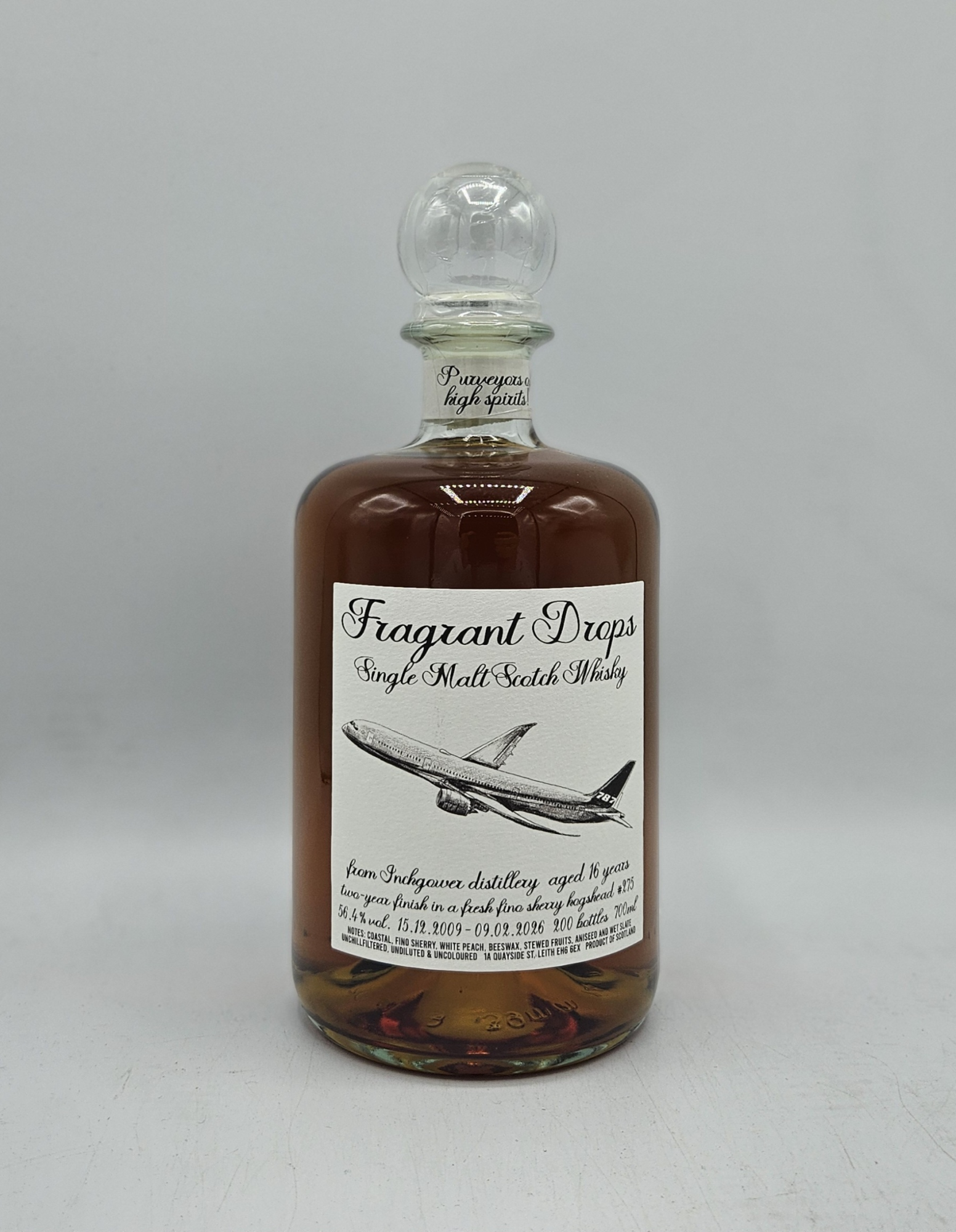 Fragrant Drops Inchgower 16 Years First Fill Fino Hogshead 56,4%
