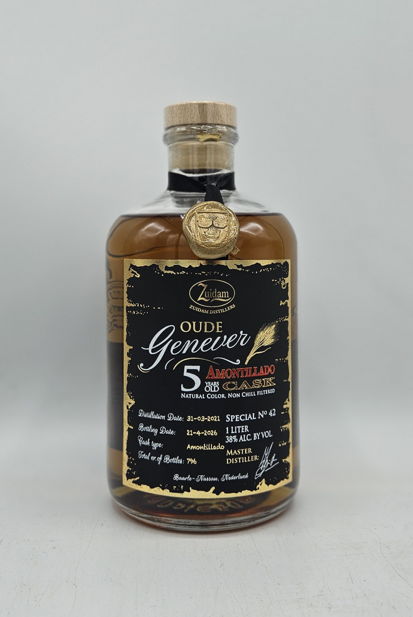 Zuidam Oude Genever 5 Years Amontillado Cask Special No. 42 38%