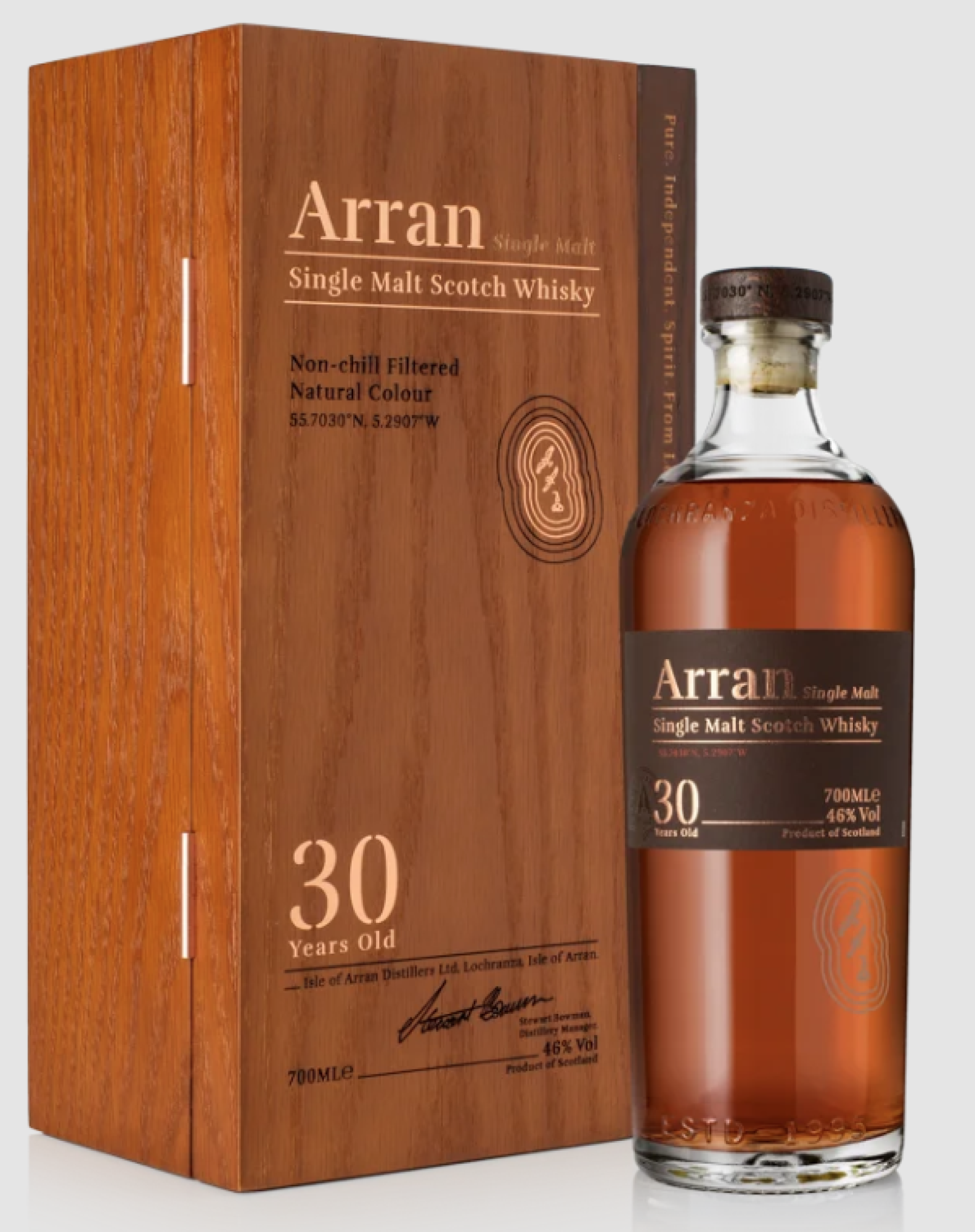 Arran 30 Years Sherry Hogsheads From The Very First Years Of The Distillery 46%