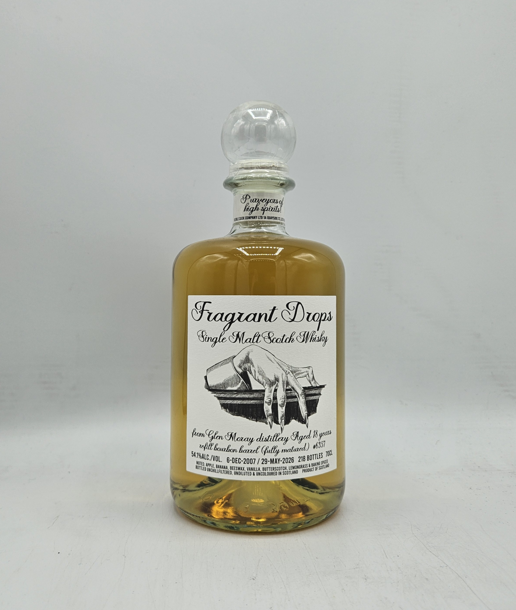 Fragrant Drops Glen Moray 18 Years Bourbon Barrel 54,1%